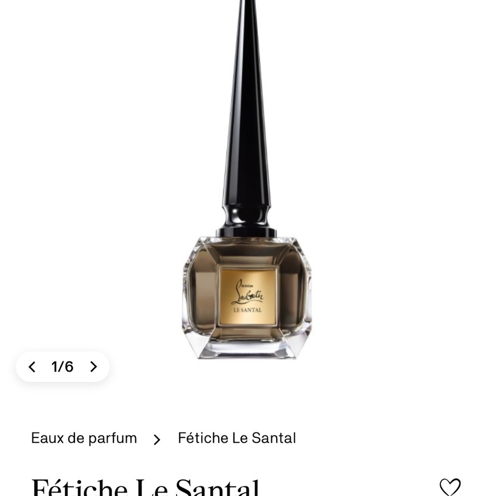 Christian Louboutin Fétiche Le Santal Perfume with Black and Gold Accents
